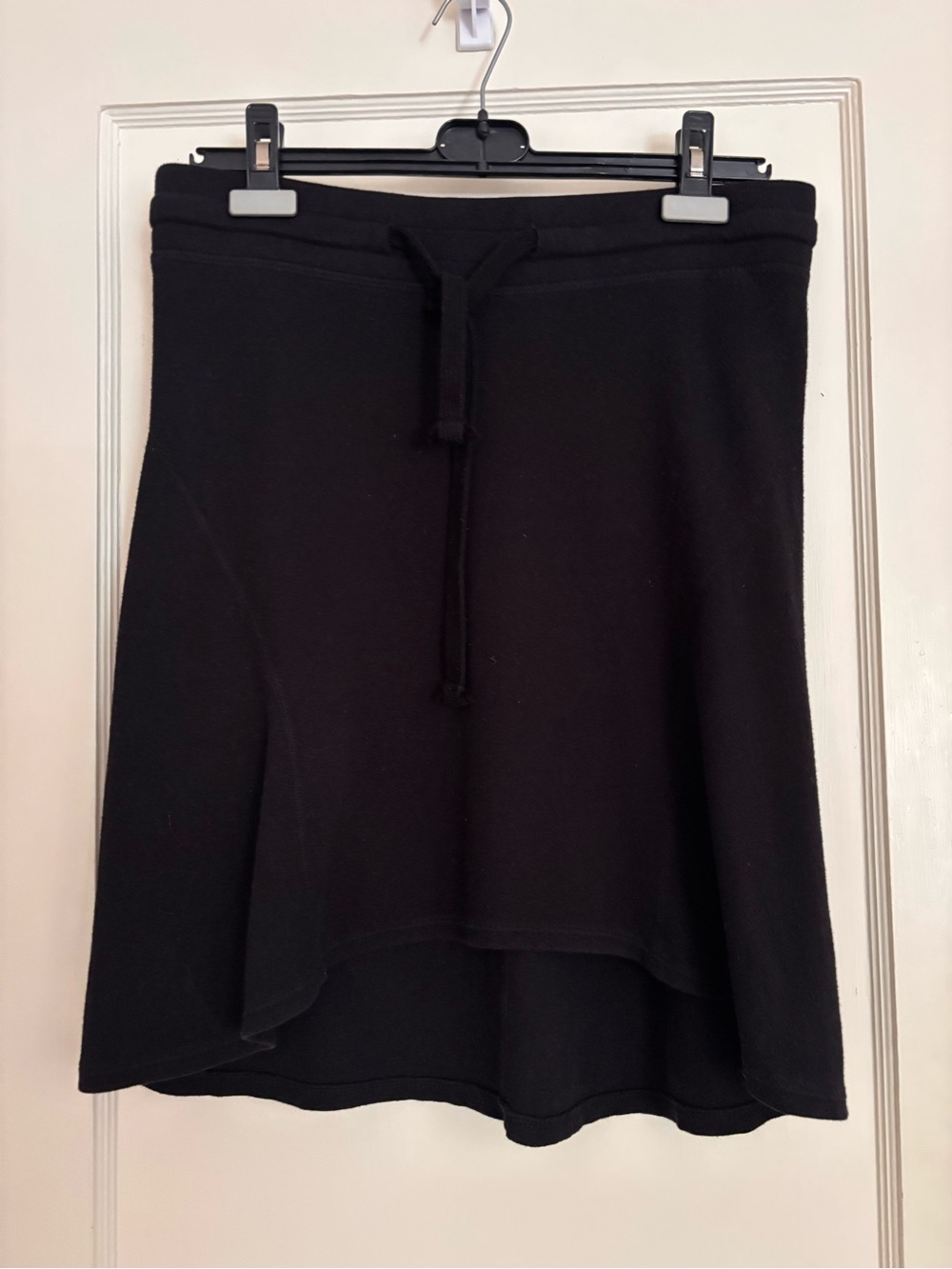 James Perse Cotton Black Drawstring Skirt